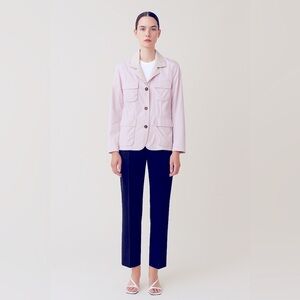 Women's Lavender Utility Technical Blazer Jacket Sz44
